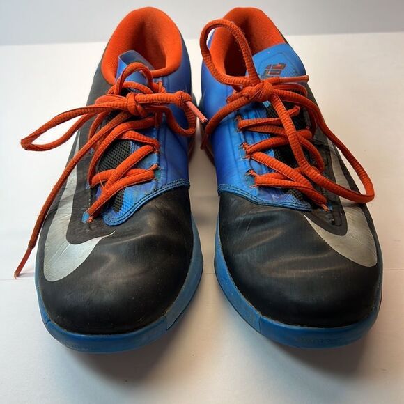 Nike KD 6 Thunder Away Size 4 Big Kids 2013 Basketball OKC Thunder Blue - Picture 2 of 8